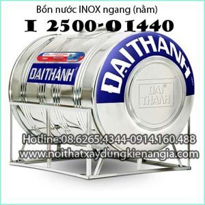 Bồn nước inox Đại Thành I2500 (ϕ1200) ngang