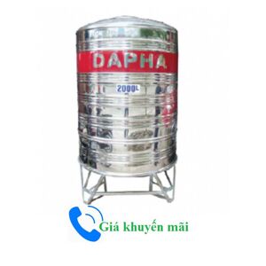 Bồn nước inox Dapha đứng 2000L