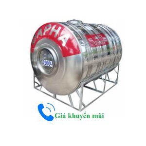 Bồn nước inox Dapha ngang 2000L