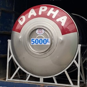Bồn nước inox Dapha nội địa nằm 5000L