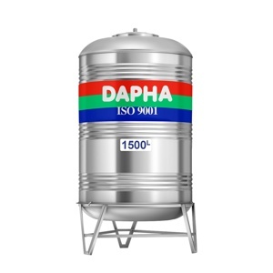 Bồn nước inox Dapha xuất khẩu đứng 1500L