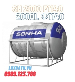 Bồn nước inox Sơn Hà F1140 ngang - 2000L