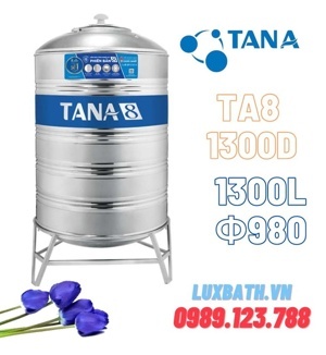 Bồn nước Inox Tân Á - 1300 lít , đứng