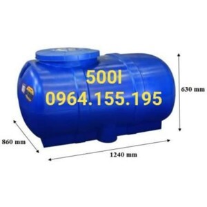 Bồn nhựa Ngang Đại Thành - 500 Lít