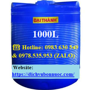 Bồn nước nhựa Đại Thành thế hệ mới 1000L đứng