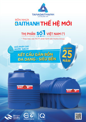 Bồn nước nhựa đứng Tân Á - 3000 lít
