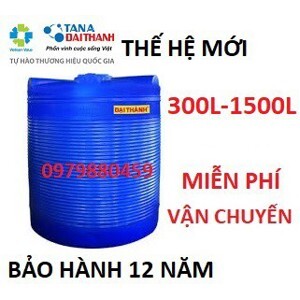 Bồn nước nhựa Tân Á - 1500 lít , Đứng