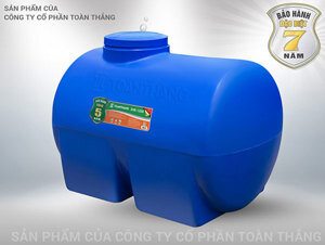 Bồn nước nhựa Toàn Thắng 1200L, nằm ngang