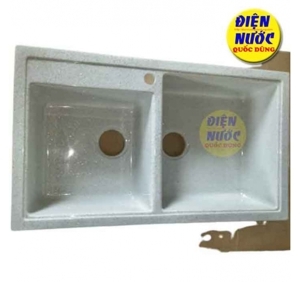 Bồn rửa chén đá nhân tạo 2 hộc CR10