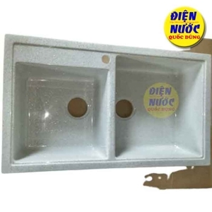 Bồn rửa chén đá nhân tạo 2 hộc CR10