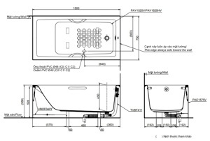 Bồn tắm chân yếm Toto PAY1525HVC#W/TVBF411