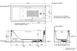 Bồn tắm chân yếm Toto PAY1725VC