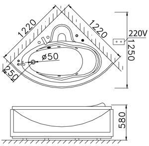 Bồn tắm góc Caesar AT5120 (AT-5120)