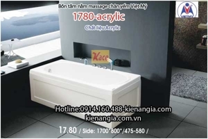 Bồn tắm nằm Massage Việt Mỹ 1780 (17.80)