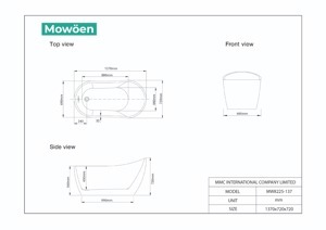 Bồn tắm nhập khẩu Mowoen MW8225-137
