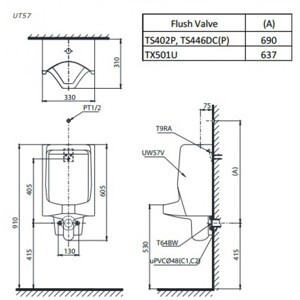 Bồn tiểu nam Toto UT57S