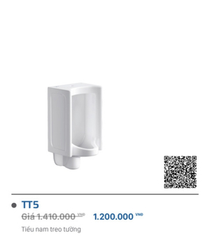 Bồn tiểu nam treo tường Viglacera TT5