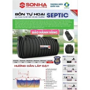 Bồn tự hoại Septic Sơn Hà 1600L