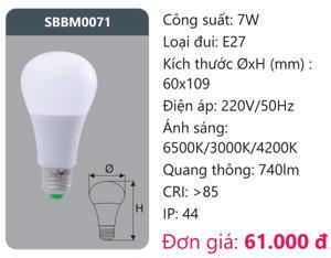 Bóng đèn led bulb đổi màu 7W SBBM0071 Duhal