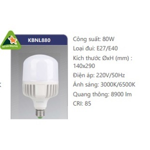 Bóng đèn LED công suất cao 80W Duhal KBNL880