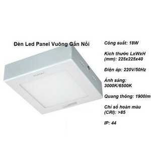 Bóng đèn Led Panel gắn nổi 18W Duhal KDGB518