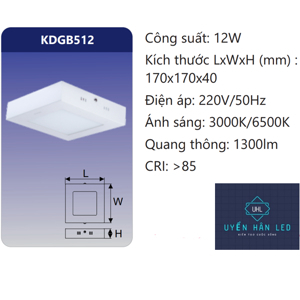 Bóng đèn Led Panel gắn nổi 24W Duhal KDGB524