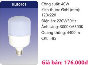 Bóng đèn Led thân nhôm bọc nhựa dẫn nhiệt 40W Duhal KLB0401