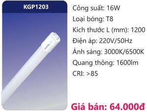 Bóng đèn Led tuýp thủy tinh 16W Duhal KGP1203