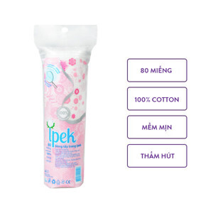 Bông tẩy trang IPEK Thổ Nhĩ Kỳ 80 miếng IPEK0051