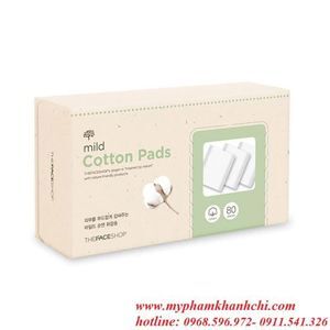 Bông tẩy trang mild Cotton Pads The Face Shop