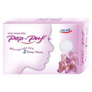 Bông trang điểm Pop-Puf 2 công dụng 100 miếng