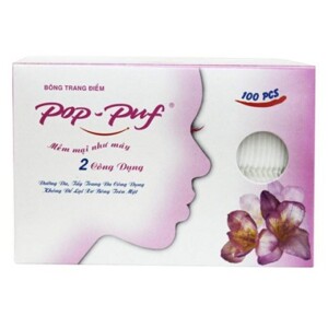 Bông trang điểm Pop-Puf 2 công dụng 100 miếng