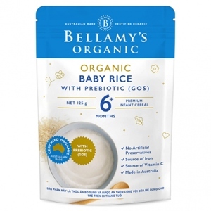 Bột ăn dặm cho bé từ 5 tháng tuổi Bellamy’s Organic Baby Porridge Premium Infant Cereal 125g