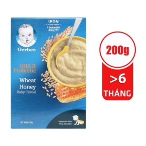 Bột ăn dặm Gerber lúa mỳ Whole Wheat Cereal 227g