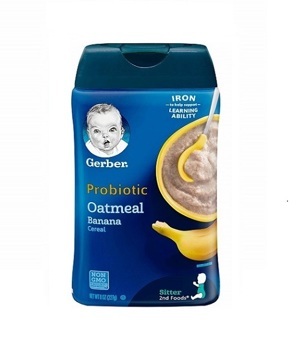 Bột ăn dặm Gerber Oatmeal Cereal yến mạch & chuối - 227g