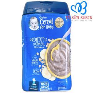 Bột ăn dặm Gerber Oatmeal Cereal yến mạch & chuối - 227g