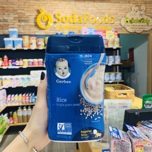 Bột ăn dặm Gerber Rice Cereal gạo nguyên chất - hộp 227g