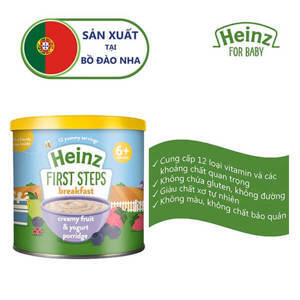 Bột ăn dặm Heinz 4+ vị ngũ cốc sữa chua trái cây