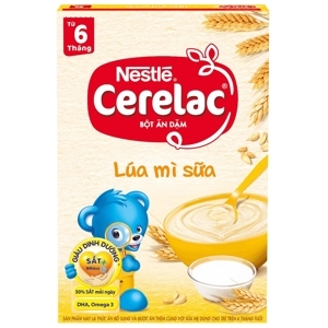 Bột ăn dặm Nestle Cerelac lúa mì sữa