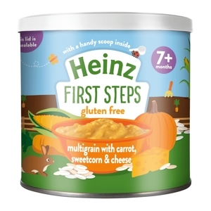 Bột ăn dặm ngũ cốc, cà rốt, phô mai, bắp ngọt nghiền Heinz - 100g