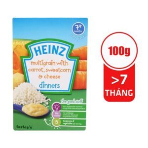 Bột ăn dặm ngũ cốc, cà rốt, phô mai, bắp ngọt nghiền Heinz - 100g