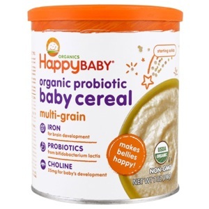 Bột ăn dặm ngũ cốc yến mạch Happy Baby Organic Probiotic Baby Cereal