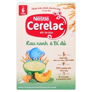 Bột ăn dặm rau xanh và bí đỏ Nestle - 200g