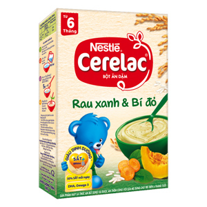 Bột ăn dặm rau xanh và bí đỏ Nestle - 200g