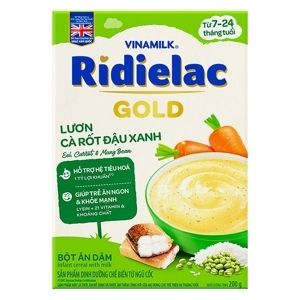 Bột ăn dặm RiDielac Lươn Cà Rốt Đậu Xanh - Hộp giấy 200g