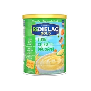 Bột ăn dặm Ridielac lươn cà rốt Đậu xanh cho trẻ từ 7-24 tháng 350g