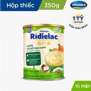 Bột ăn dặm Ridielac lươn cà rốt Đậu xanh cho trẻ từ 7-24 tháng 350g