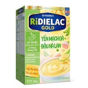 Bột ăn dặm Vinamilk Ridielac yến mạch gà đậu Hà Lan 200g