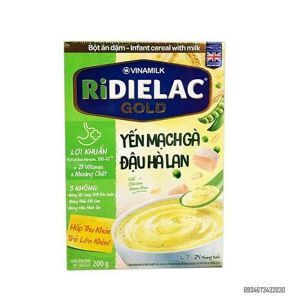 Bột ăn dặm Vinamilk Ridielac yến mạch gà đậu Hà Lan 200g