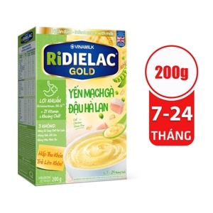 Bột ăn dặm Vinamilk Ridielac yến mạch gà đậu Hà Lan 200g